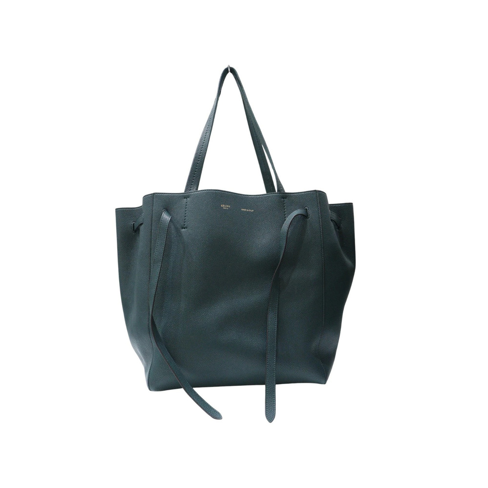 CELINE Cabas Phantom Tote Bag Leather Green Business